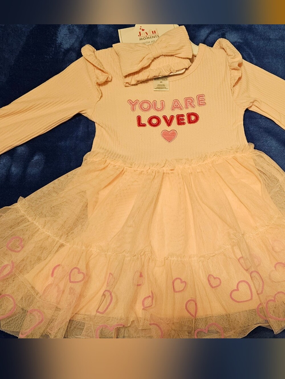 You Are Loved Pink Tulle Dress With Bow